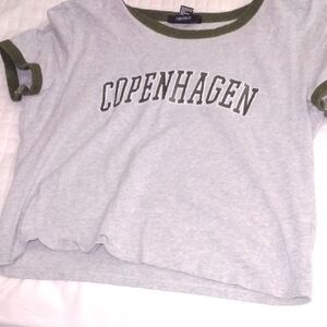 Forever 21 Gray and Green Copenhagen Tee